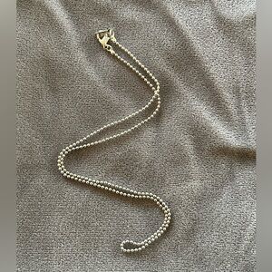 18K RGP Ball Chain in White Gold Tone 16.5”